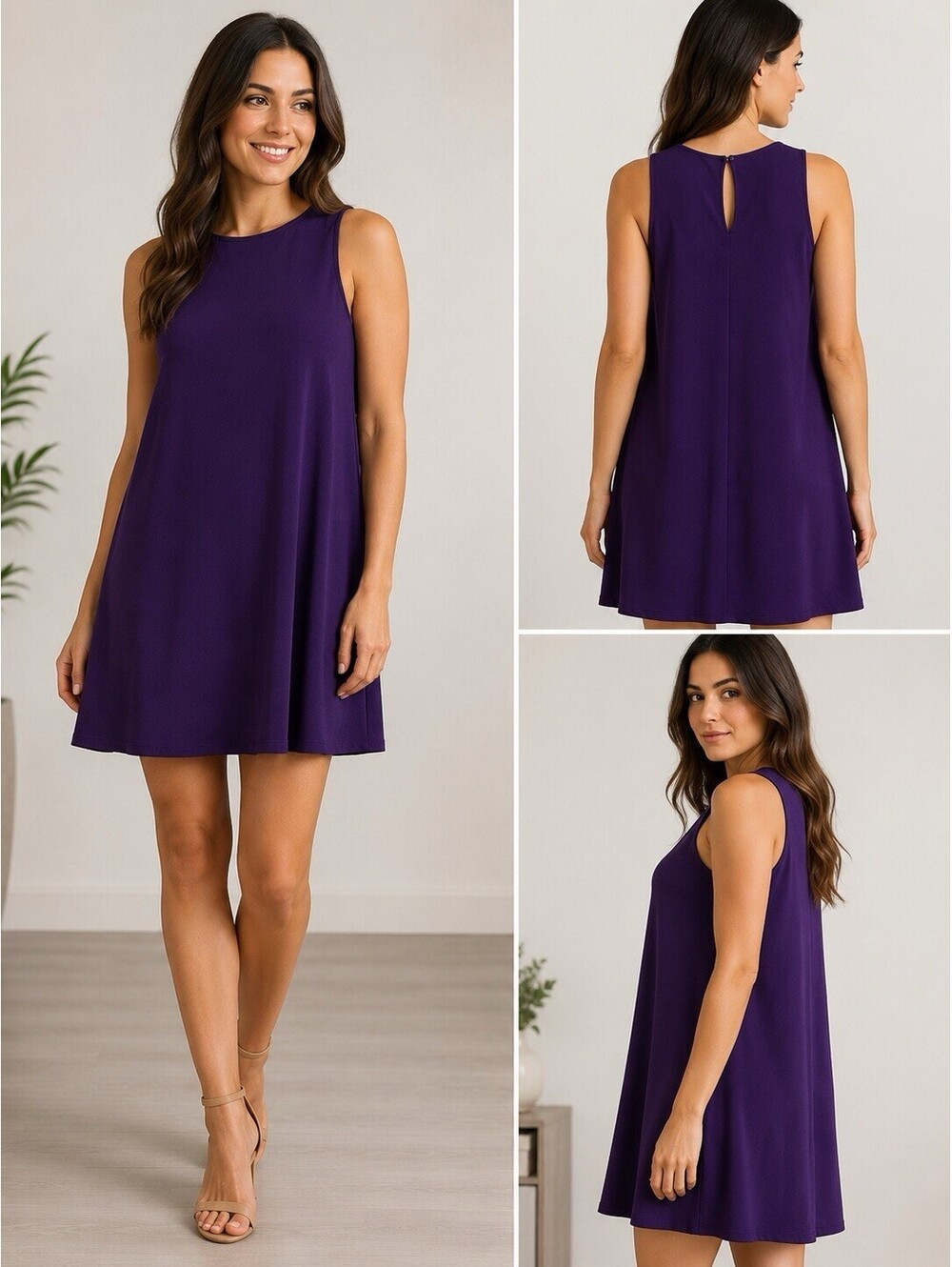 Polo Ralph Lauren Purple Sleeveless Fit‎ & Flare Dress Women’s Size 8